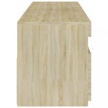 2 db sonoma tölgy színű TV-szekrény LED-ekkel 75 x 35 x 40 cm