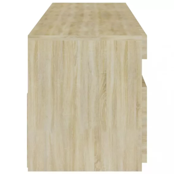2 db sonoma tölgy színű TV-szekrény LED-ekkel 75 x 35 x 40 cm