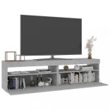 2 db betonszürke TV-szekrény LED-világítással 75 x 35 x 40 cm