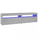 2 db betonszürke TV-szekrény LED-világítással 75 x 35 x 40 cm