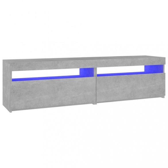 2 db betonszürke TV-szekrény LED-világítással 75 x 35 x 40 cm