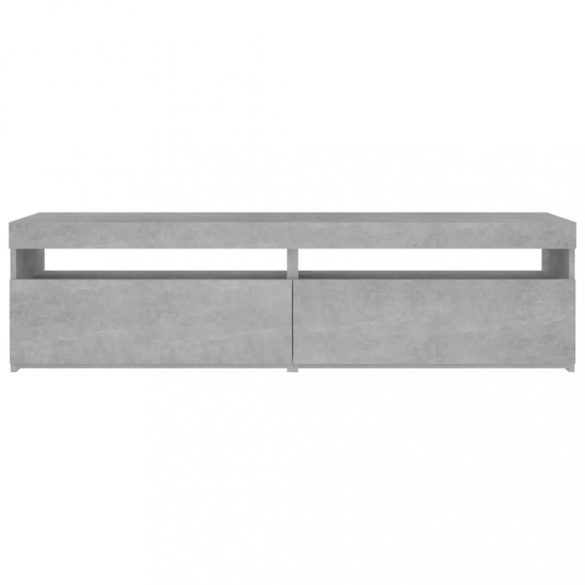 2 db betonszürke TV-szekrény LED-világítással 75 x 35 x 40 cm