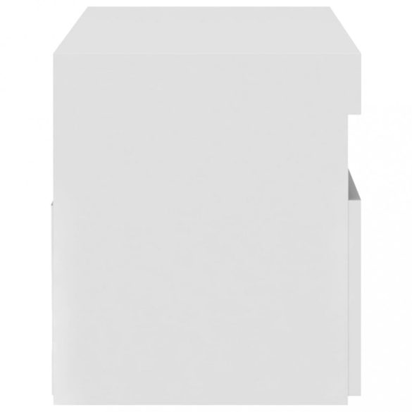 magasfényű fehér TV-szekrény LED-világítással 75x35x40 cm