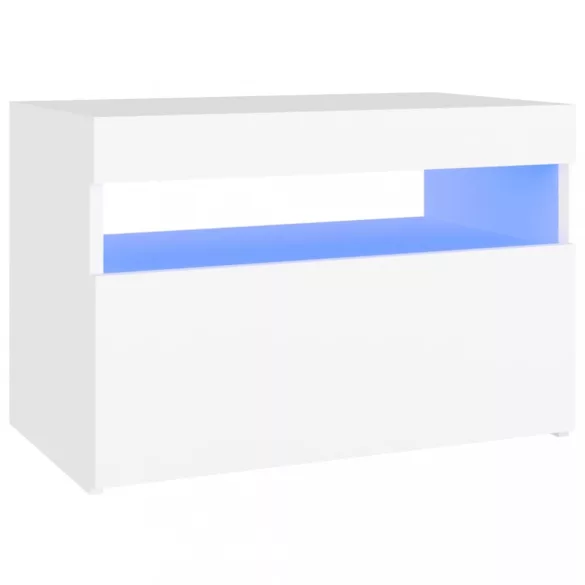 fehér TV-szekrény LED-lámpákkal 60 x 35 x 40 cm