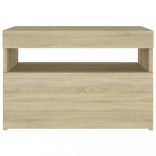 sonoma tölgy színű TV-szekrény LED-lámpákkal 60 x 35 x 40 cm