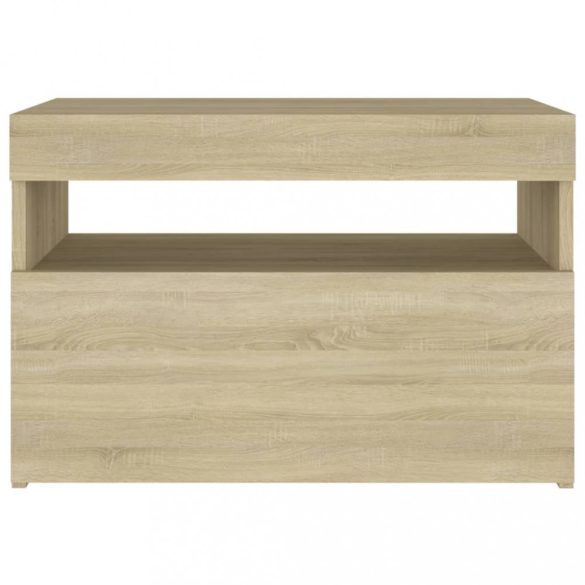sonoma tölgy színű TV-szekrény LED-lámpákkal 60 x 35 x 40 cm