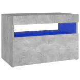 betonszürke TV-szekrény LED-lámpákkal 60 x 35 x 40 cm