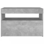 betonszürke TV-szekrény LED-lámpákkal 60 x 35 x 40 cm