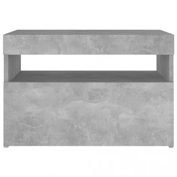 betonszürke TV-szekrény LED-lámpákkal 60 x 35 x 40 cm