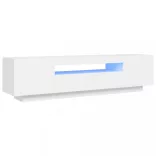 fehér TV-szekrény LED-lámpákkal 160 x 35 x 40 cm