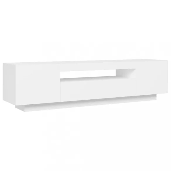 fehér TV-szekrény LED-lámpákkal 160 x 35 x 40 cm