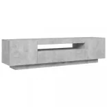 betonszürke TV-szekrény LED-lámpákkal 160 x 35 x 40 cm