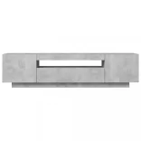 betonszürke TV-szekrény LED-lámpákkal 160 x 35 x 40 cm