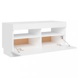 fehér TV-szekrény LED-lámpákkal 80 x 35 x 40 cm