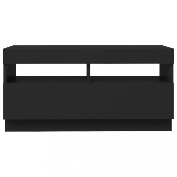 fekete TV-szekrény LED-lámpákkal 80 x 35 x 40 cm