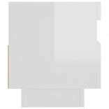 magasfényű fehér TV-szekrény LED-lámpákkal 80 x 35 x 40 cm