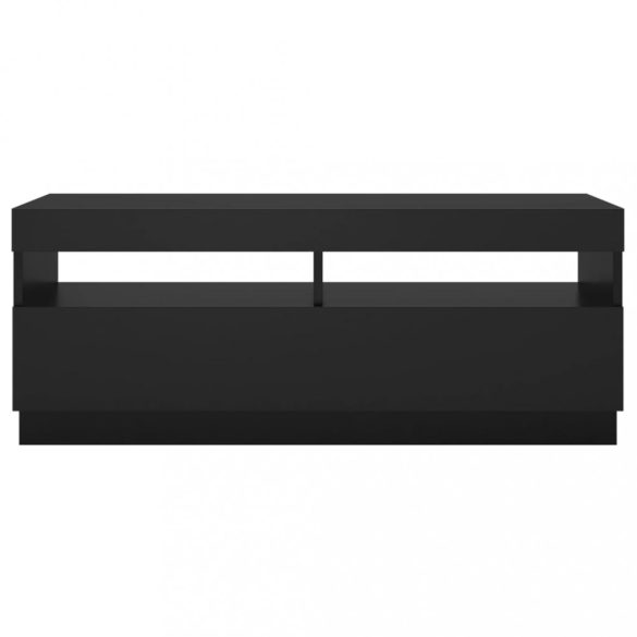 fekete TV-szekrény LED-lámpákkal 100 x 35 x 40 cm