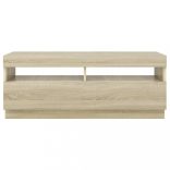 sonoma tölgy színű TV-szekrény LED-lámpákkal 100 x 35 x 40 cm