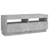 betonszürke TV-szekrény LED-lámpákkal 100 x 35 x 40 cm