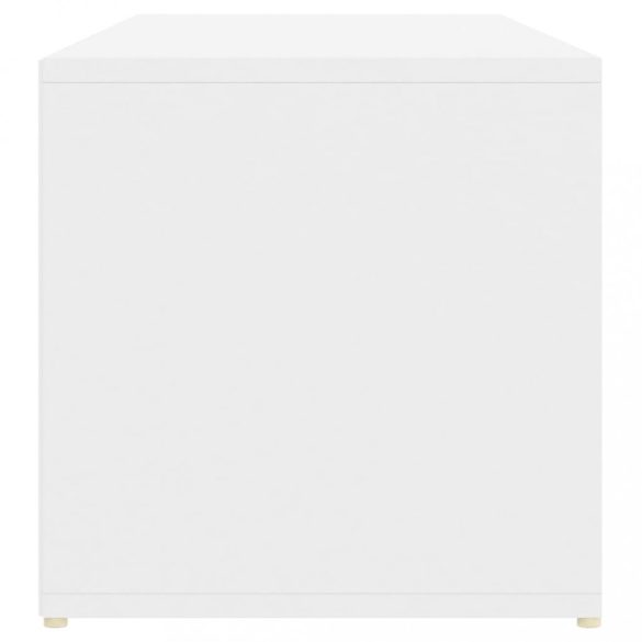 fehér szerelt fa cipőtároló pad 105 x 35 x 35 cm