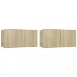 2 db sonoma tölgy függő TV-szekrény 60 x 30 x 30 cm