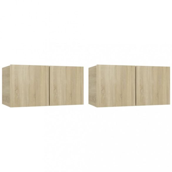 2 db sonoma tölgy függő TV-szekrény 60 x 30 x 30 cm