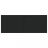 2 db fekete szerelt fa TV-szekrény 80 x 30 x 30 cm