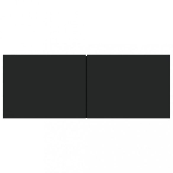 2 db fekete szerelt fa TV-szekrény 80 x 30 x 30 cm