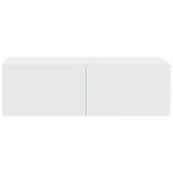 2 db fehér szerelt fa fali TV-szekrény 100 x 30 x 30 cm