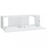 2 db fehér szerelt fa fali TV-szekrény 100 x 30 x 30 cm