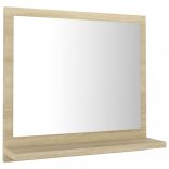 sonoma tölgy színű szerelt fa fürdőszobai tükör 40x10,5x37 cm