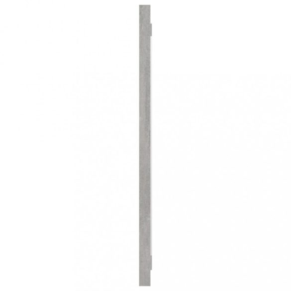 betonszürke LED-es forgácslap fürdőszobatükör 80 x 1,5 x 37 cm