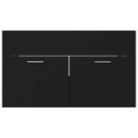 fekete szerelt fa mosdószekrény 80 x 38,5 x 46 cm