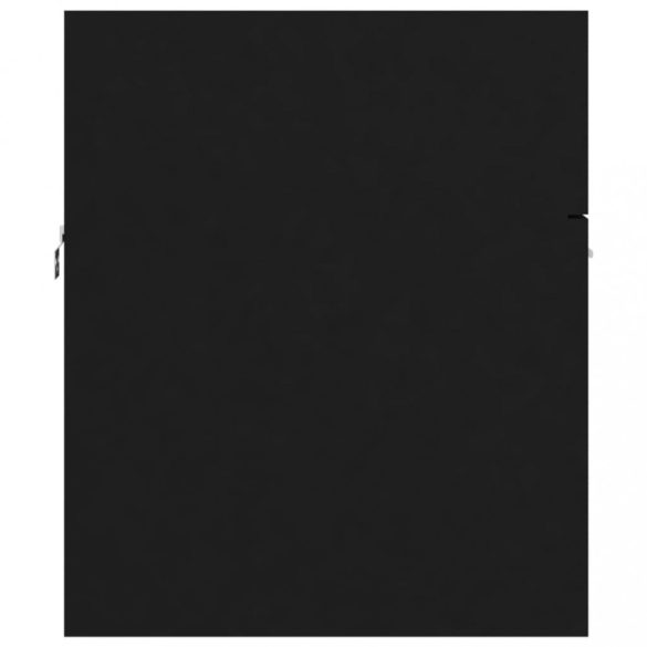 fekete szerelt fa mosdószekrény 80 x 38,5 x 46 cm