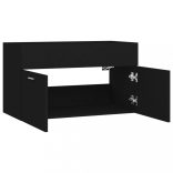 fekete szerelt fa mosdószekrény 80 x 38,5 x 46 cm