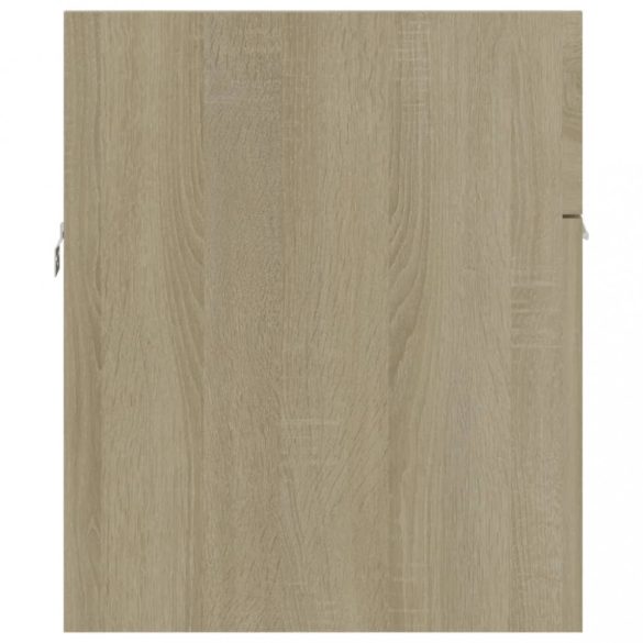 sonoma tölgy színű szerelt fa mosdószekrény 90 x 38,5 x 46 cm