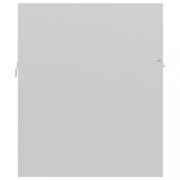 magasfényű fehér szerelt fa mosdószekrény 90 x 38,5 x 46 cm