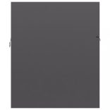 magasfényű szürke szerelt fa mosdószekrény 90 x 38,5 x 46 cm