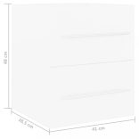 fehér szerelt fa mosdószekrény 41 x 38,5 x 48 cm