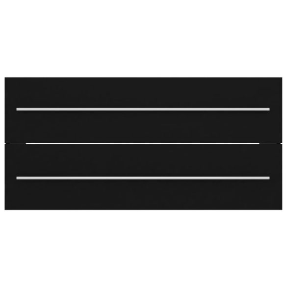 fekete szerelt fa mosdószekrény 100 x 38,5 x 48 cm