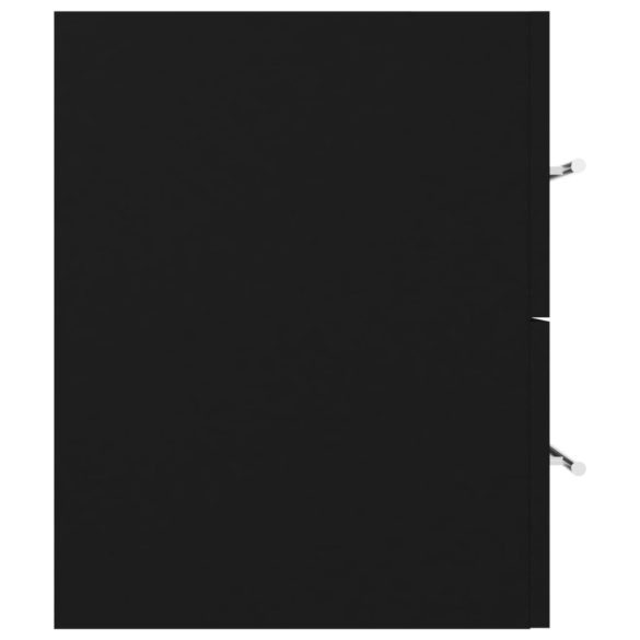 fekete szerelt fa mosdószekrény 100 x 38,5 x 48 cm