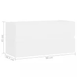 fehér szerelt fa mosdószekrény 90 x 38,5 x 45 cm