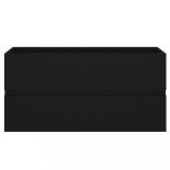 fekete szerelt fa mosdószekrény 90 x 38,5 x 45 cm