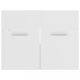 2 részes fehér szerelt fa fürdőszobai bútorszett