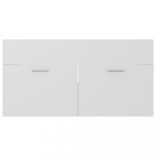 2 részes fehér szerelt fa fürdőszobai bútorszett