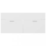 2 részes fehér szerelt fa fürdőszobai bútorszett