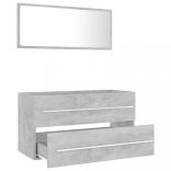 2 részes betonszürke forgácslap fürdőszobai bútorszett