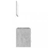 2 részes betonszürke forgácslap fürdőszobai bútorszett