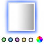 fehér akril LED-es fürdőszobai tükör 40 x 8,5 x 37 cm