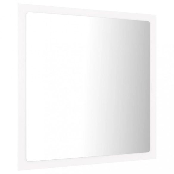 fehér akril LED-es fürdőszobai tükör 40 x 8,5 x 37 cm